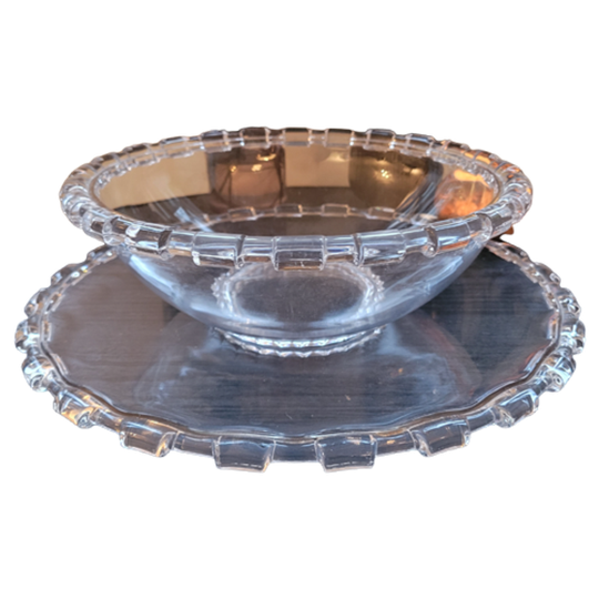 Art Deco Kristallen Bord Met Schaal 1