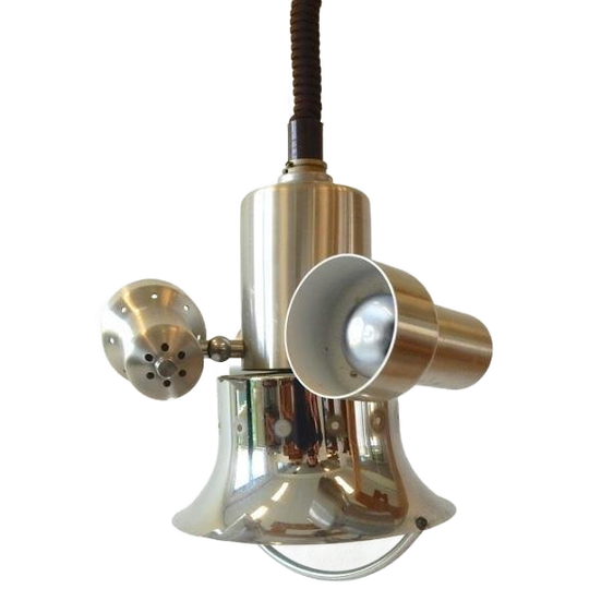 Vintage Herda Lamp Hanglamp Chroom Jaren 60 1
