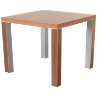 Benjo Kantinetafel,  Noten Blad, 89,5 X 89,5 Cm, Vaste Hoogte Onderstel
