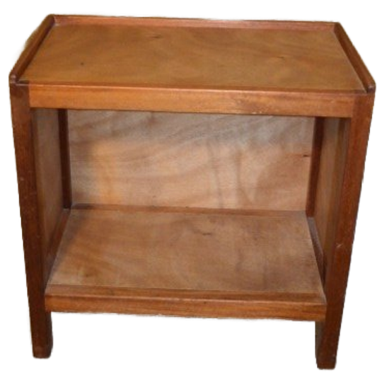 Vintage Open Bijzetkastje Van Mahoniehout Uit De Jaren 60 1