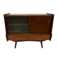 Vintage Kastje Compact Dressoir Jaren 60 Teak Fineer