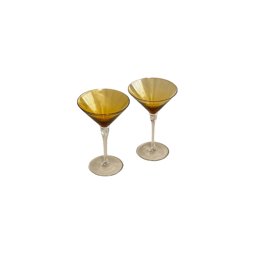 Amber Kleurig Martini,- Cocktail Glas