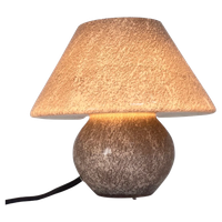 Glass Mushroom Lamp Xs - 1970’S - Italy - Stonelike Glass Outside And Opaline White Inside