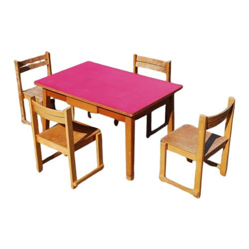 Kindertafel Met 4 Stoeltjes