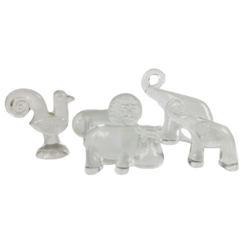 Kosta Boda - Zoo Series - Bertil Vallien - Nijlpaard - Leeuw - Olifant (2) - Vogel - Paperweights