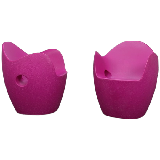 Set Of 2 Armchairs “o-nest” By Tord Boontje For Moroso, 2006 Fuchsia 1