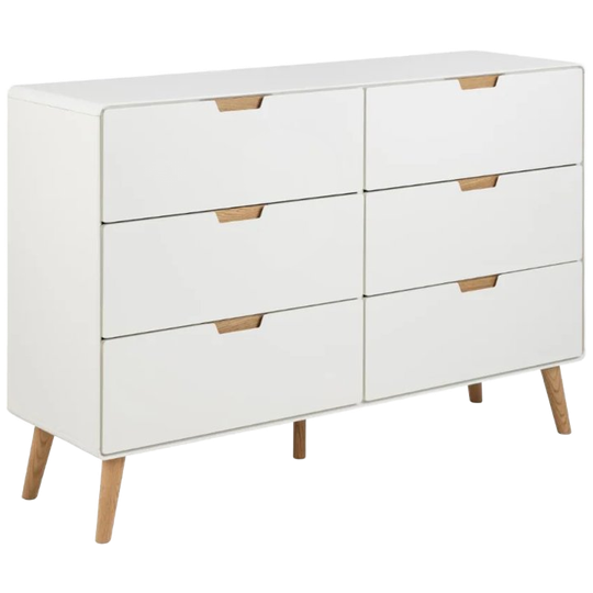 Caicos Ladekast - 135 X 40 Cm - Wit Met Eiken 1