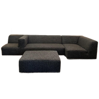Sur & Plus Modulaire Designbank Grijs – 3-delig + Hocker