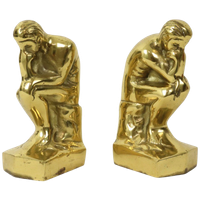 Italiaanse Messing Boekensteunen De Denker Rodin Regina 18cm