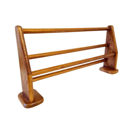 Vintage Pannenrek Teakhouten Handdoekrek Bruynzeel Stijl Rek 1