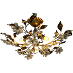 2 Beschikbaar ! 2 Italiaanse Bloemen Plafonieres Echte Vintage Toppers ! Kristal thumbnail 1