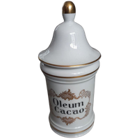 Limoges "Oleum Cacao" Voorraadpot.
