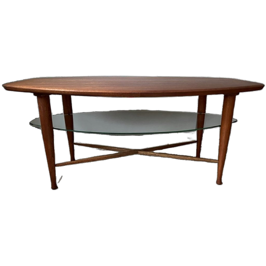 Vintage Mid- Century Modern Deense Jaren '60 Teakhouten Salontafel / Koffietafel 1