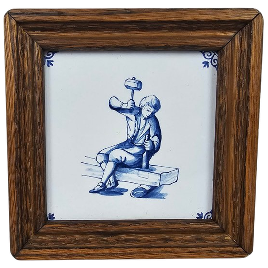 Westraven Keramiek - Hout Bewerken - Eiken Lijst - 3e Kwart 20e Eeuw 1