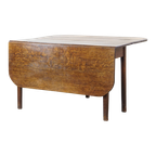 Charmante Antieke Eikenhouten Hangoor Eettafel Uit Eind 19e Eeuw thumbnail 1