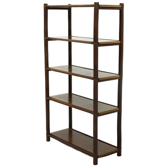 Mid-century Bamboo And Teak Bookcase Room Divider 1970s 1