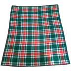 Groene Deken Met Rood Blauw Wit Geblokt (2 Zijdig) thumbnail 1