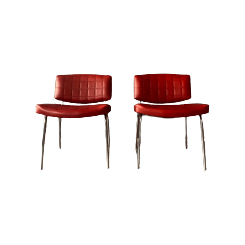 2X Vintage Conseil Chairs By Pierre Gauriche For Meurop,Ca60