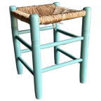 Gekleurde Krukje Stool Met Biezen Zitting thumbnail 1