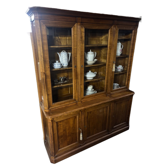 Vintage Brocante Schoolkast / Buffetkast / Vitrinekast 1