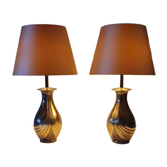 Set 2 Frans Design Messing Lampen Xxl Maison Le Dauphin 1