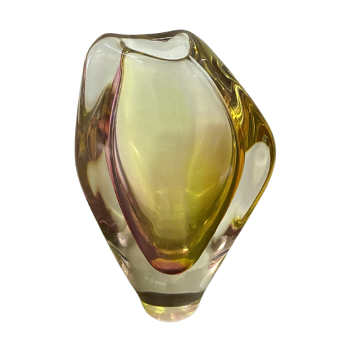 Glass Vase By Jozef Rozinek Czech-Republic 1960S