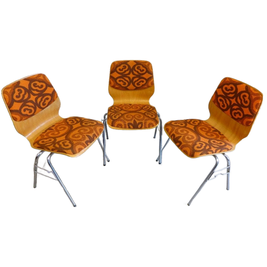 Mooi Set Van 3 Vintage Retro Stoelen 1