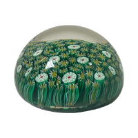 Handmade - Veteria 3 Fiori Murano (Marked) - Millefiori - Presse Papier / Paperweight - Floral Decor