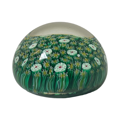 Handmade - Veteria 3 Fiori Murano (Marked) - Millefiori - Presse Papier / Paperweight - Floral Decor