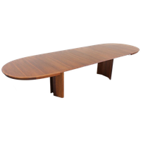 Vintage Deense Grote Ovalen Uitschuifbare Eettafel Xxl