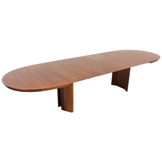 Vintage Deense Grote Ovalen Uitschuifbare Eettafel Xxl 1