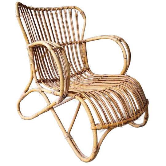 Rohé Noordwolde Belse 8 Bamboe Fauteuil Jaren 50 1