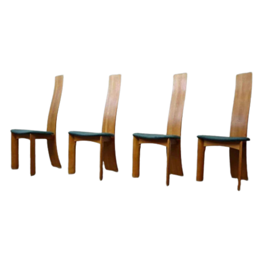 Set Van Vier "iris" Stoelen Van Bob Van Den Berghe Voor Tran 1