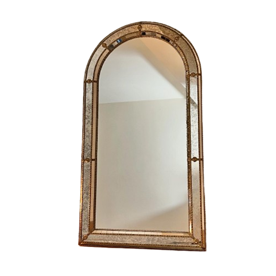 Prachtige Vintage Trapezium Mozaïek Spiegel 110x60cm 1