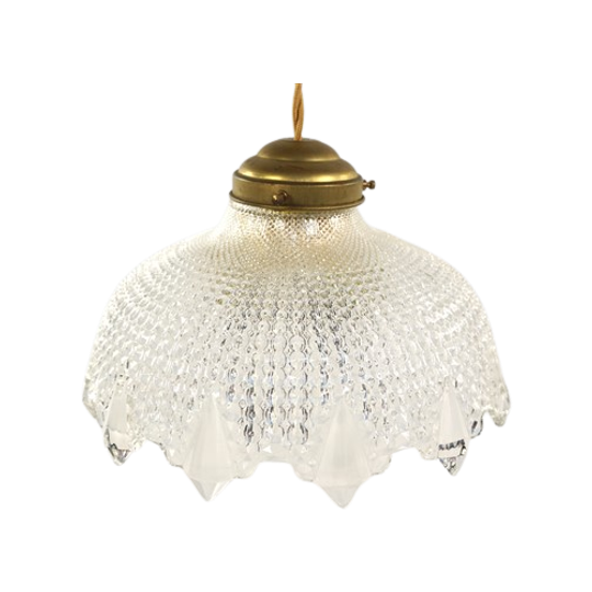 Vintage Glazen Lampenkap Geslepen Glas 1