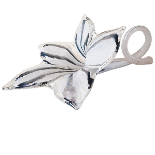 Vintage Glas Beeld Bloem Artglass Mondgeblazen Bloem 1