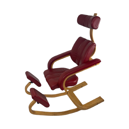 Peter Opsvik - Stokke - Duo Balance (Design Form 1991) Ergonomically Shaped Rocking Chair - Red L