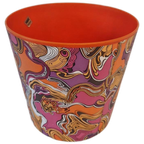 Jaren 70 Kunststof Vintage Blormpot Prullenbak Pot thumbnail 1