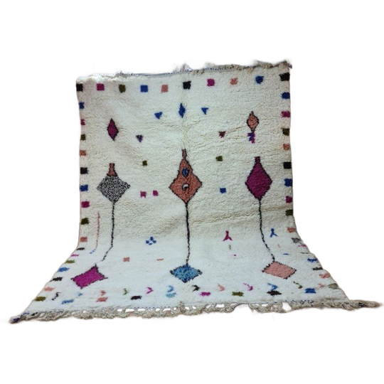 Authentiek Marokkaans Berber Beni Ourain Tapijt 300X200 Cm - 100% Wol, Handgemaakt 1