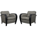 Set Of 2 Art Deco Style Lounge Chairs By Bench thumbnail 1