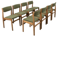 Set Van 8 Deense, Refurbished, Vintage Stoelen