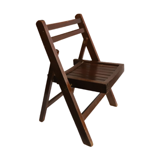 Vintage Houten Kinder Klapstoeltje, Jaren '70 1