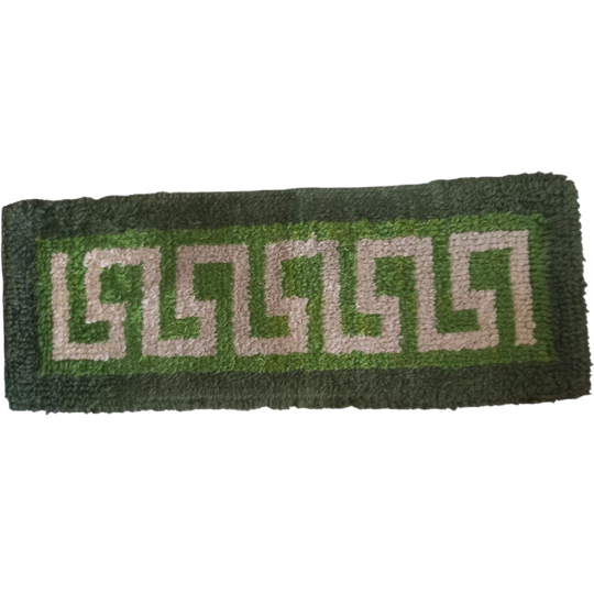 Vintage Groen Deurtapijt. 1