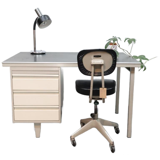 Vintage Bureau | Industriëel | Grijstinten | 3 Lades 1