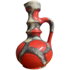 Red Fat Lava Vase By Jopeko Model 7201-21 thumbnail 1