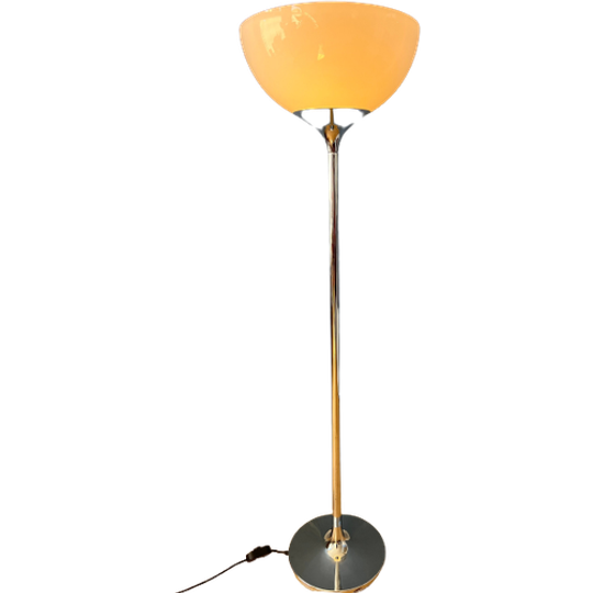 Guzzini Space Age Floor Lamp With White Acrylic Glass Shade 1