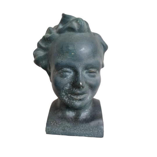 Gipsen Kinderbuste Met Patine – Ca. 1930–1950 - Interbellum Periode 1