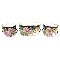 Trio Bloempotten Met Bloemen