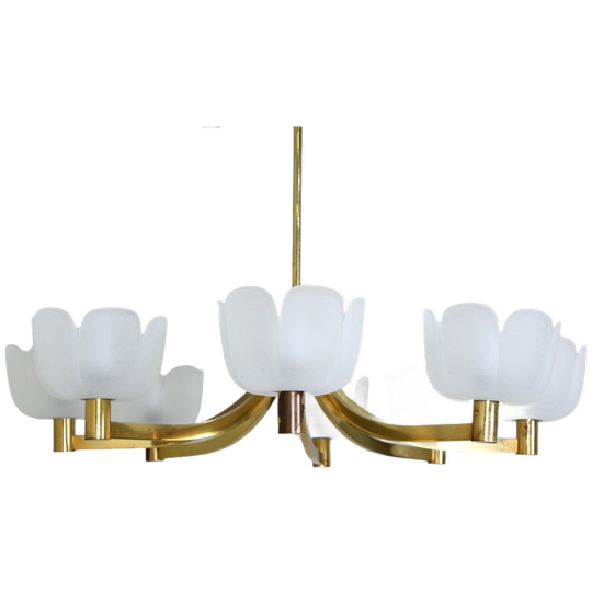 Vintage Hanglamp, Kroonluchter - Messing Jaren '70 1