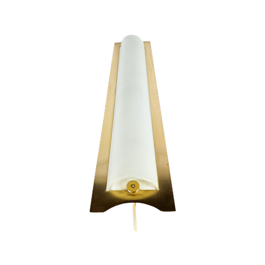 Ef Frantzen - Wandlamp - Melkglas - Messing - Denemarken - 90's 1
